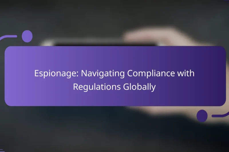 Espionage: Navigating Compliance with Regulations Globally